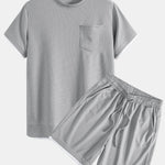 2 In 1 Waffle T-Shirt & Shorts
