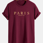 Regular Fit Paris Slogan Cotton T-Shirt