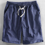 Cotton Drawstring Striped Shorts