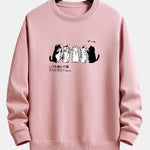 Cat Japanese Print Relax Fit Sweatshirt