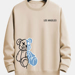 Los Angeles Dissolving Bear Print Relax Fit Sweatshirt
