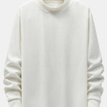 2 Pieces Long Sleeve Muscle Fit Knit Ribbed Mock Neck T-Shirts