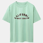 California Print Heavy Weight Drop Shoulder Oversize T-Shirt