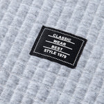 Long Sleeve Waffle Hooded Arc Hem T-Shirt
