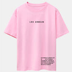 Los Angeles Slogan Print Drop Shoulder Oversize T-Shirt