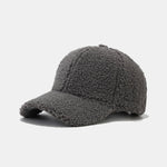 Solid Color Plush Warm Baseball Cap
