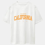 Los Angeles California Print Drop Shoulder Oversize T-Shirt
