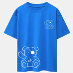 Bear Print Drop Shoulder Oversize T-Shirt