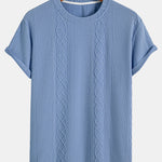 Muscle Fit Geometric Jacquard T-Shirt