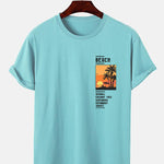 Beach Scenery Slogan Print T-Shirt