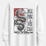 Tokyo Dragon Back Print Relax Fit Sweatshirt