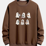 Ghost Reading Book Print Relax Fit Sweatshirt