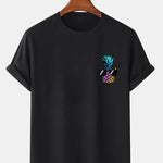 Pineapple With Sunglasses Print T-Shirt