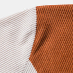 Color Block Stretch Corduroy T-Shirt