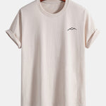 Regular Fit Mountains Print Cotton T-Shirt