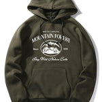Mountain Slogan Print Hoodie