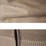 Striped Pattern Zip Sweater