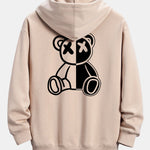Bear Back Print Relax Fit Hoodie