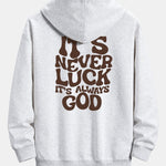 Slogan Back Print Relax Fit Hoodie