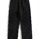 Checkerboard Teddy Hoodie & Straight Leg Pants
