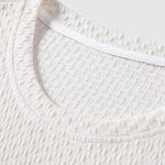 Checkerboard Textured Knitted T-shirt