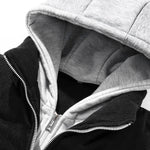 2 In 1 Corduroy Zip Up Hooded Puffer Coat