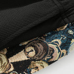 Relax Fit Long Sleeved Waffle T-Shirt & Bear Embroidery Waffle Jogging Pants