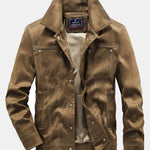Faux Suede Utility Jacket