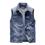Men's Retro Lapel Denim Vest