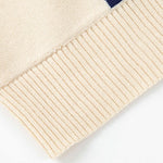 Striped Johnny Collar Sweater Polo
