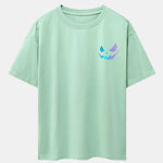 Colorful Evil Face Print Drop Shoulder Oversize T-Shirt