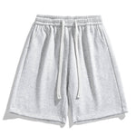 Basic Textured Drawstring Shorts