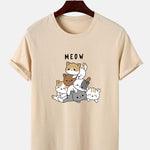 Cute Cat Print T-Shirt