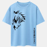 Comic Male Slogan Print Drop Shoulder Oversize T-Shirt