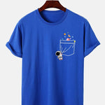 Astronaut Space Pocket Print T-Shirt