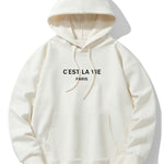 Paris Print Cotton Blend Hoodie & Jogger Pants