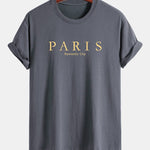Regular Fit Paris Slogan Cotton T-Shirt