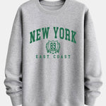 New York Varsity Print Relax Fit Sweatshirt