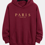Paris Slogan Print Relax Fit Hoodie