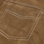 Faux Suede Teddy Lined Utility Jacket