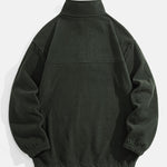 Relax Fit Quarter Zip Fleece Sweatshirt