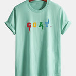 Regular Fit Goat Print Cotton T-Shirt