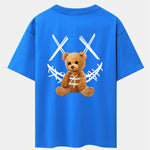 Smiley Bear Back Print Heavy Weight Oversize T-Shirt