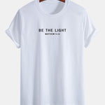 Regular Fit Be The Light Print Cotton T-Shirt