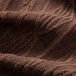 Geometric Jacquard Eyelet Cuban Shirt & Straight Leg Linen Pants