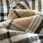 Teddy Fleece Lined Detachable Flannel Plaid Hooded Coat