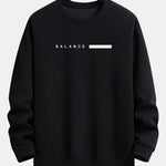 Balance Stripe Print Relax Fit Sweatshirt