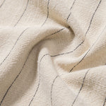 Linen Blend Striped Henley Collar Shirt & Linen Cotton Blend 11" Shorts