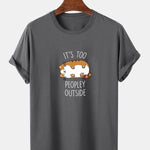 Sleepy Cat Print T-Shirt