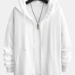 Basic Relax Fit Zip Hoodie